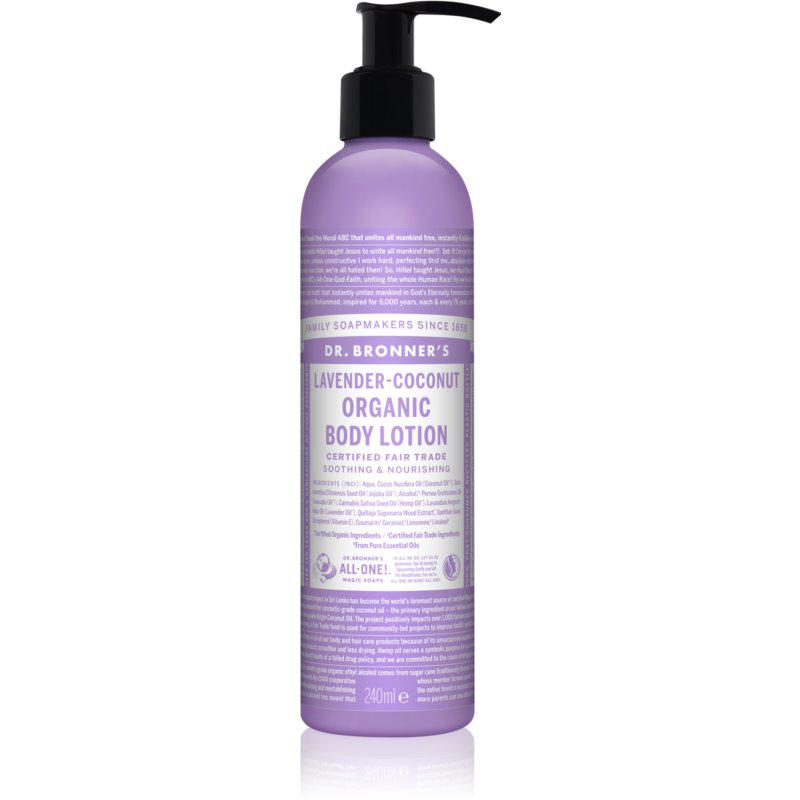 Dr. Bronner’s Lavender & Coconut intenzívne vyživujúce telové mlieko pre normálnu a suchú pokožku 