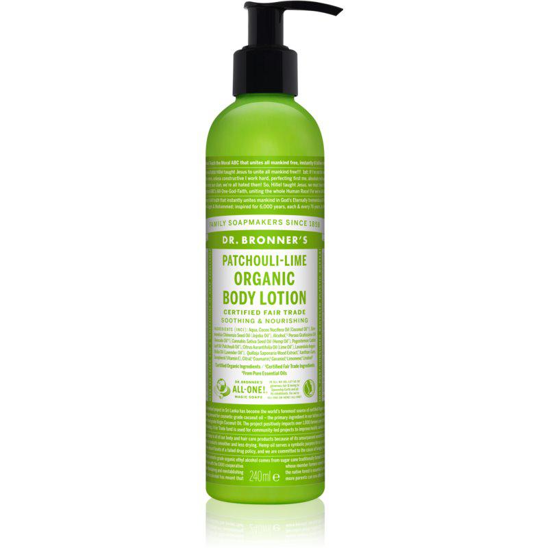 Dr. Bronner’s Patchouli & Lime intenzívne regeneračné telové mlieko 