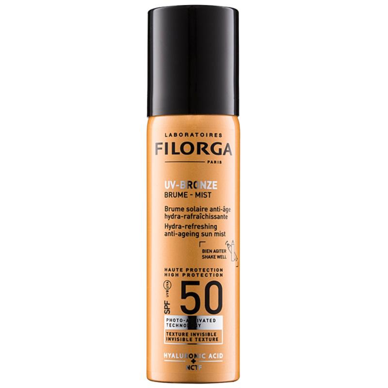 Filorga UV-Bronze ochranná hydratačná a osviežujúca hmla proti príznakom starnutia pleti SPF 50 