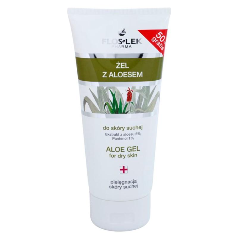 FlosLek Pharma Dry Skin Aloe Vera regeneračný gél na tvár a dekolt 