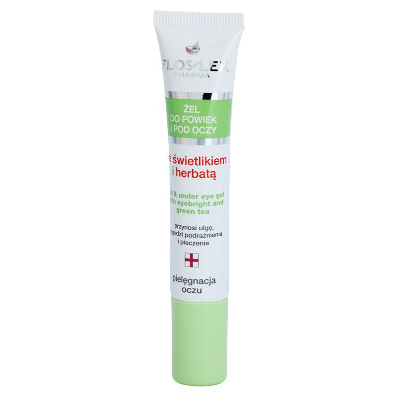 FlosLek Pharma Eye Care gél na očné okolie s očiankou a zeleným čajom 