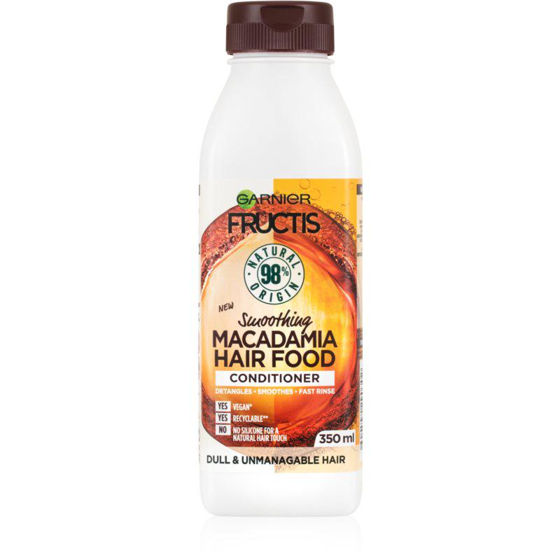 Garnier Fructis Macadamia Hair Food uhladzujúci kondicionér pre suché a nepoddajné vlasy 