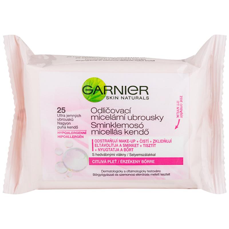 Garnier Skin Naturals odličovacie micelárne obrúsky pre citlivú pleť 