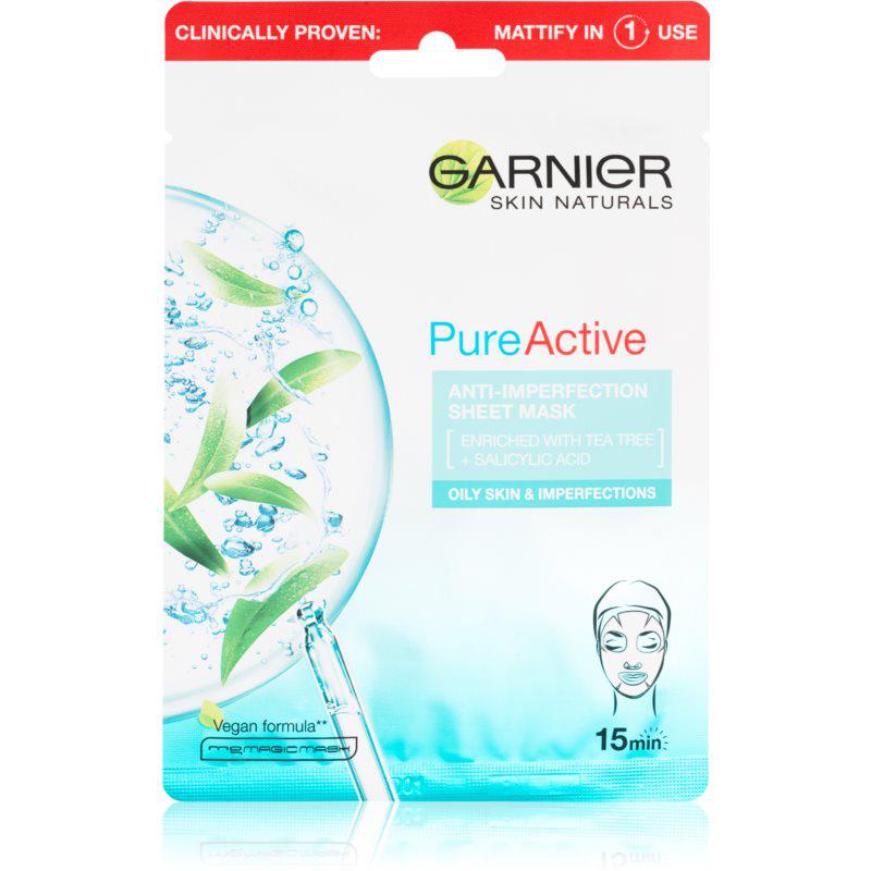 Garnier Skin Naturals Pure Active plátenná maska s čistiacim efektom 