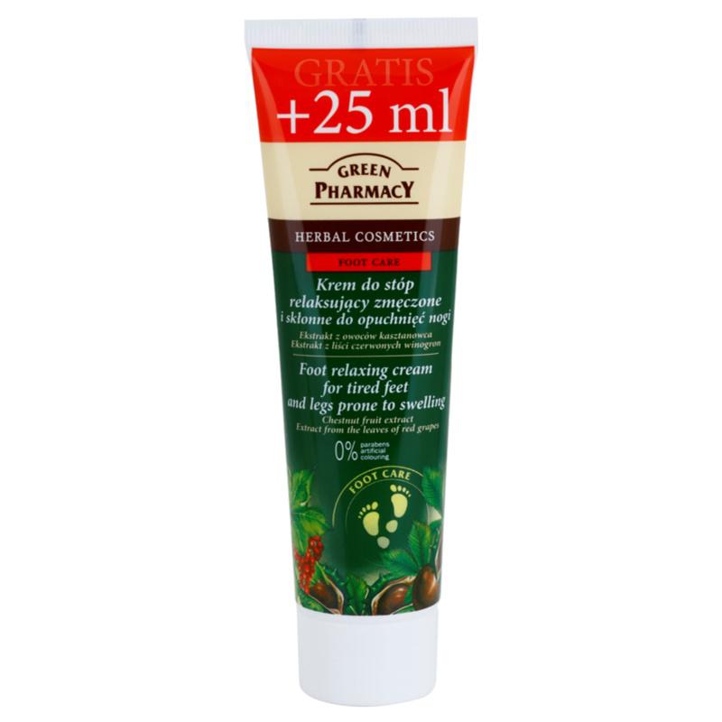 Green Pharmacy Foot Care relaxačný krém na unavené chodidlá a nohy so sklonom k opuchom 