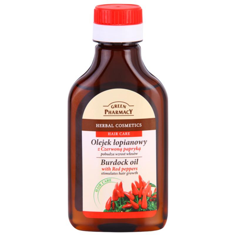 Green Pharmacy Hair Care Red Peppers lopuchový olej pre stimuláciu rastu vlasov 