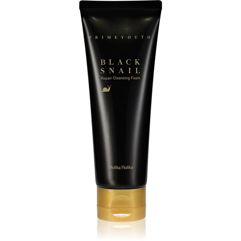 Holika Holika Prime Youth Black Snail čistiaca pena s extraktom zo slimáka 
