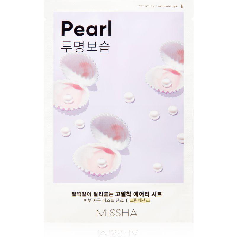 Missha Airy Fit Pearl plátenná maska s rozjasňujúcim a hydratačným účinkom 
