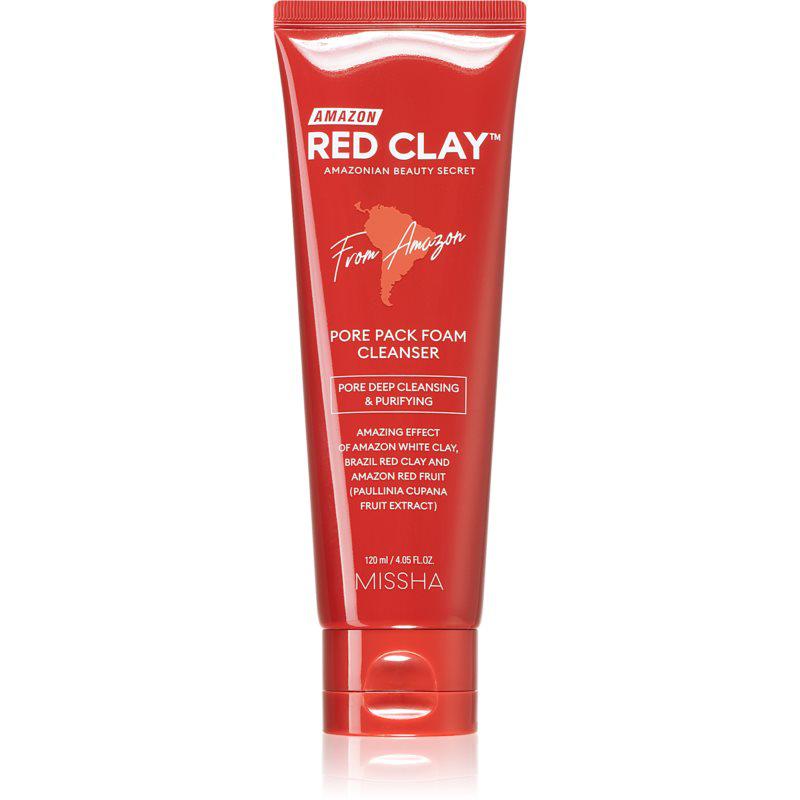 Missha Amazon Red Clay™ hĺbkovo čistiaca pena s ílom 