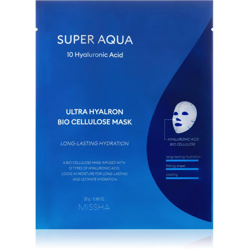 Missha Super Aqua 10 Hyaluronic Acid plátenná maska s vysoko hydratačným a vyživujúcim účinkom 