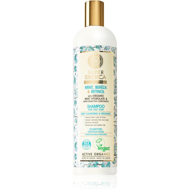 Natura Siberica Mint, Bereza & Retinol šampón pre mastné vlasy 