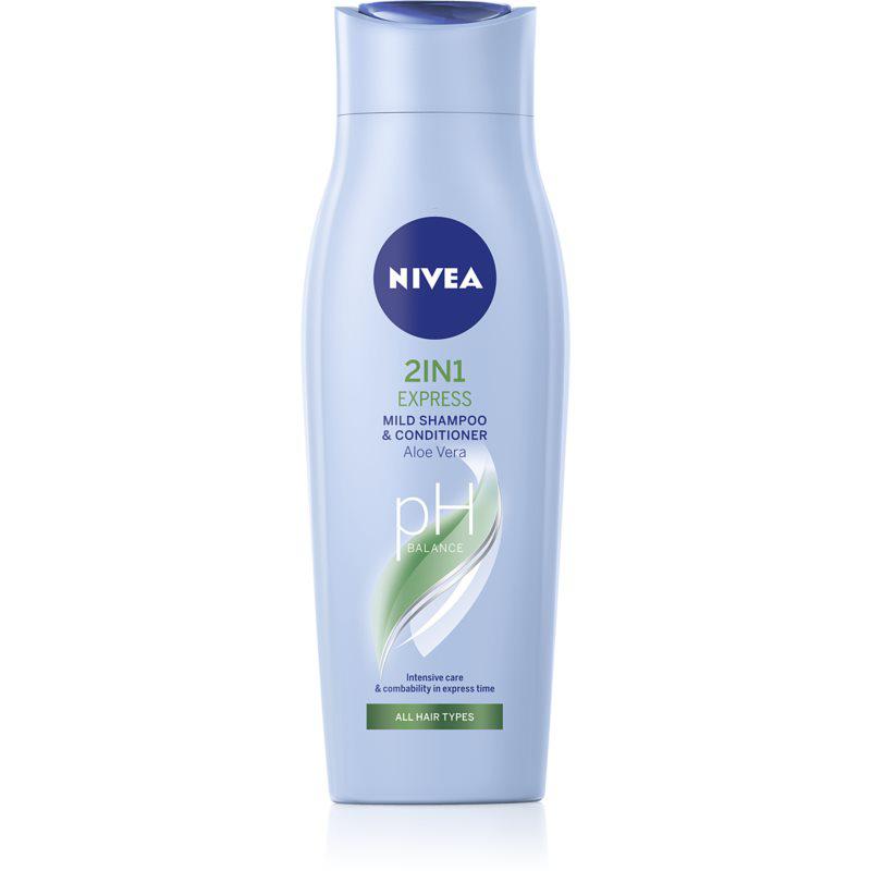 Nivea 2in1 Care Express Protect & Moisture šampón a kondicionér 2 v1 pre všetky typy vlasov 