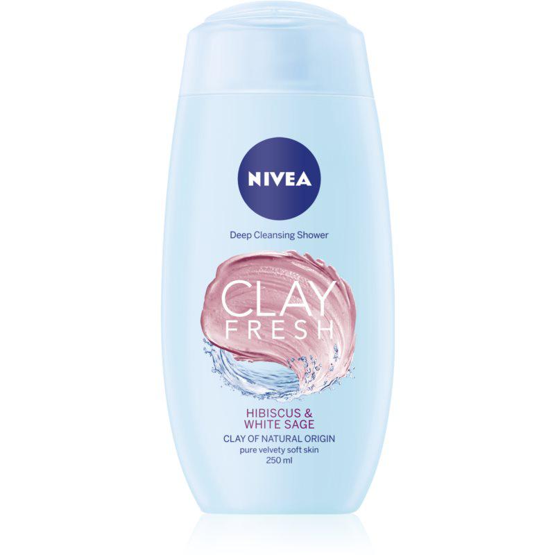 Nivea Clay Fresh Hibiscus & White Sage sprchový gél s ílom 