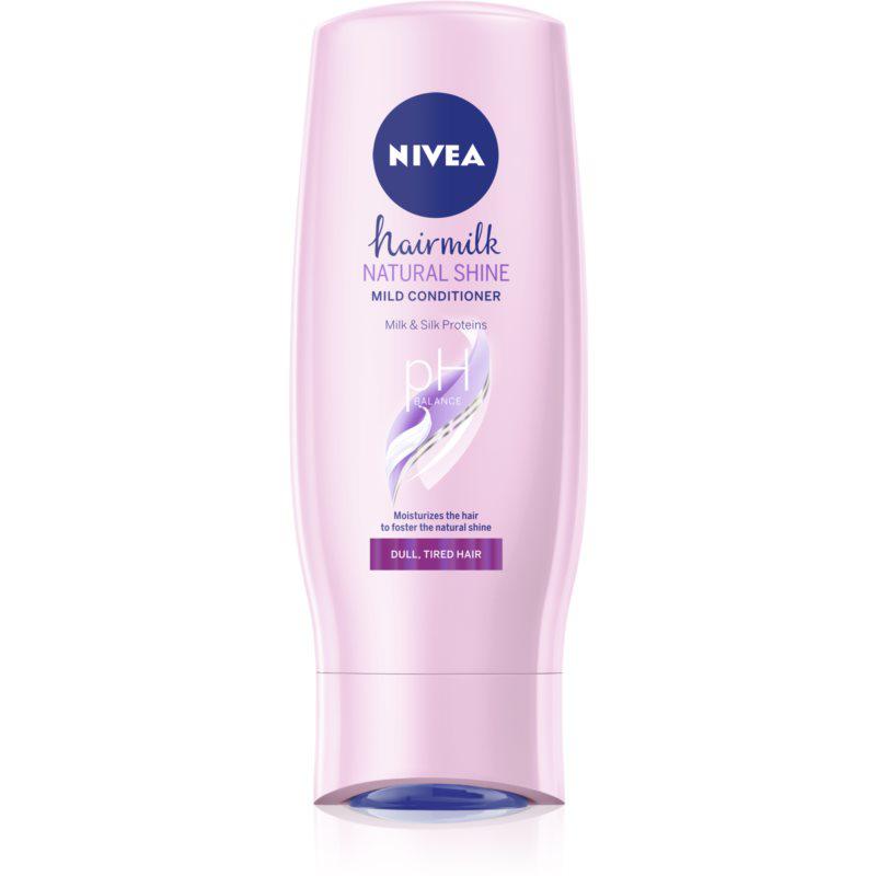 Nivea Hairmilk Natural Shine ošetrujúci kondicionér pre unavené vlasy bez lesku 