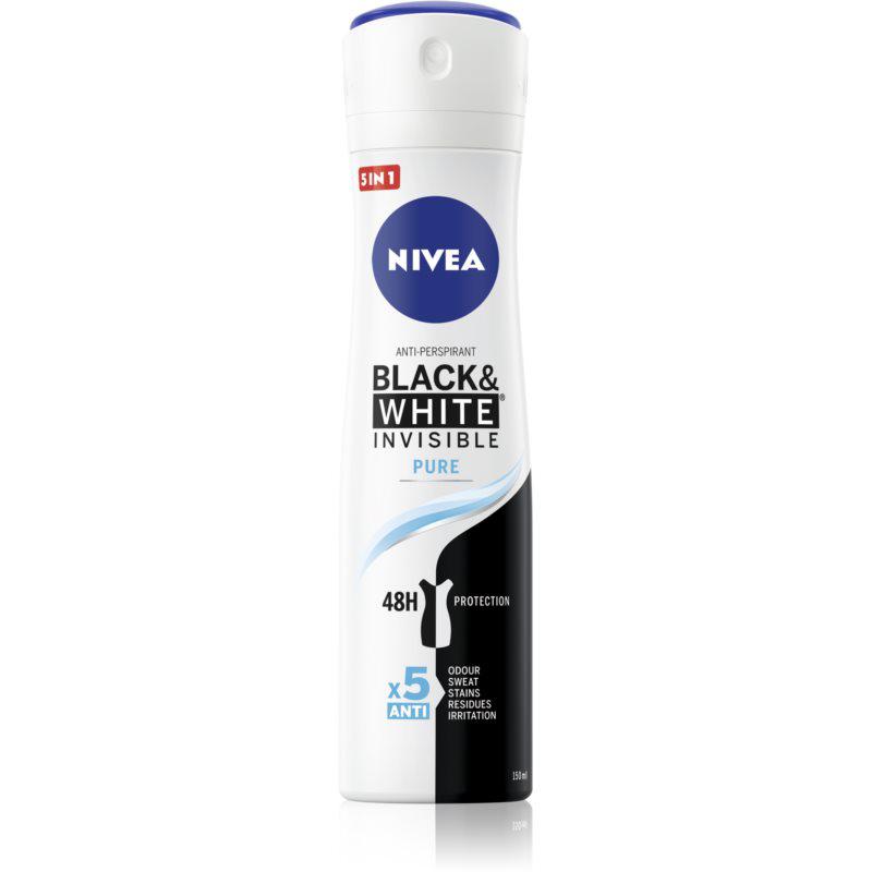 Nivea Invisible Black & White Pure antiperspirant deodorant proti bielym a žltým škvrnám 