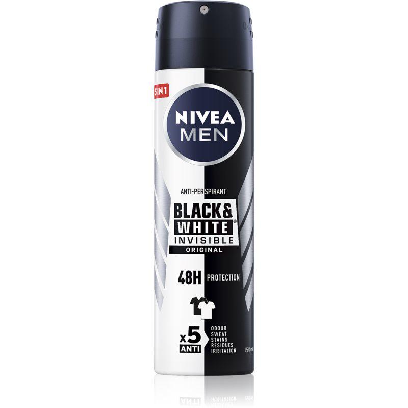 Nivea Men Invisible Black & White antiperspirant v spreji pre mužov 