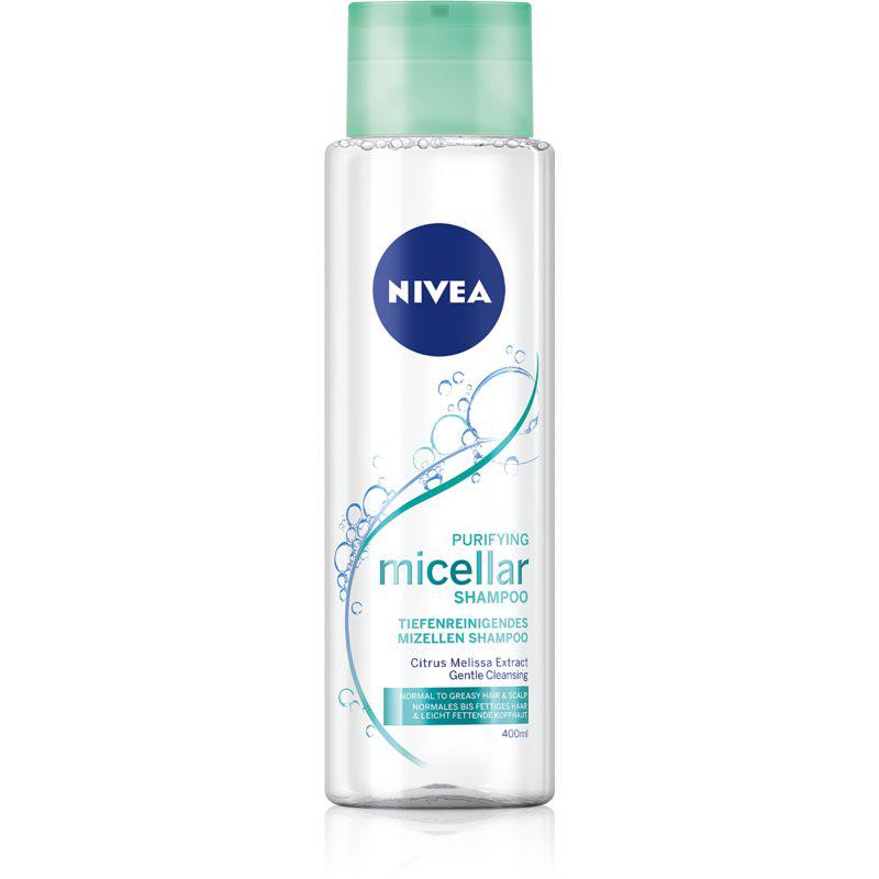 Nivea Micellar Shampoo osviežujúci micelárny šampón pre normálne až mastné vlasy bez silikónov 