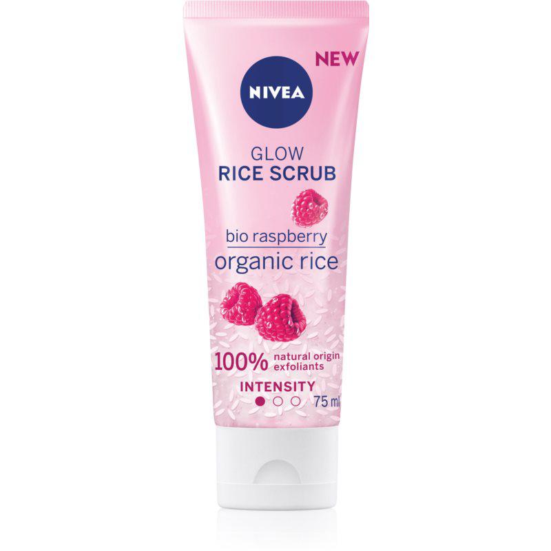 Nivea Rice Scrub Raspberry rozjasňujúci peeling pre citlivú pleť 
