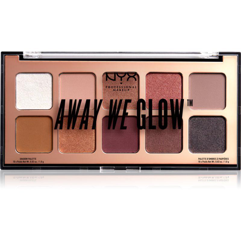 NYX Professional Makeup Away We Glow paletka očných tieňov