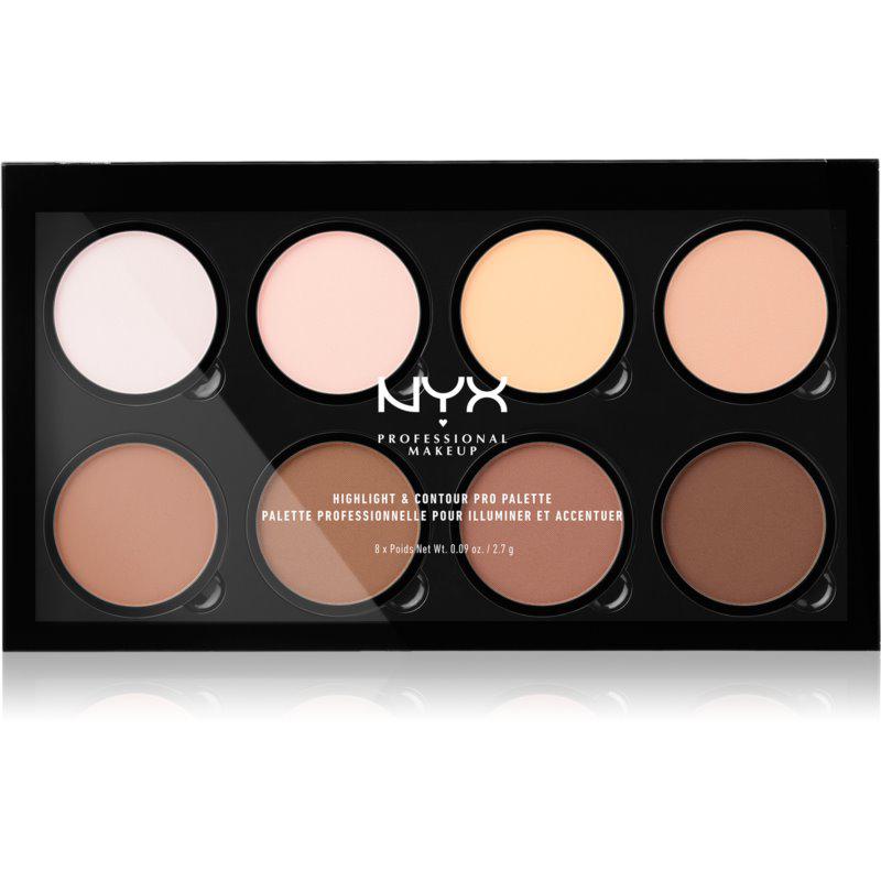 NYX Professional Makeup Highlight & Contour PRO kontúrovacia paletka na tvár 
