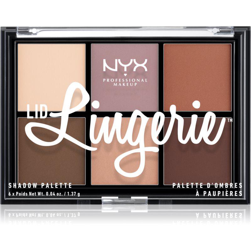 NYX Professional Makeup Lid Lingerie paletka 6prechodových tieňov