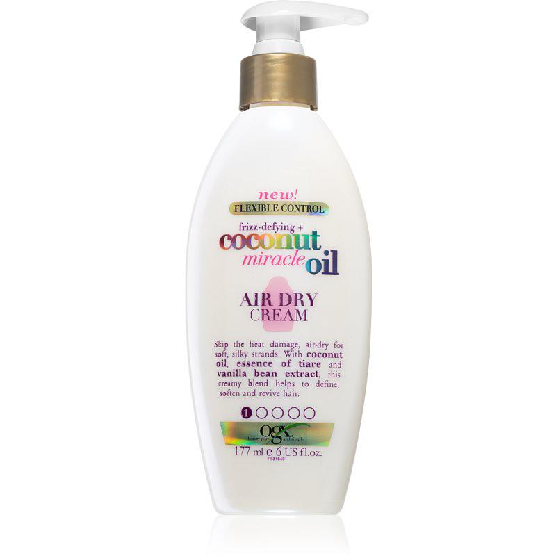 OGX Coconut Miracle Oil vyživujúci a termoochranný krém pre rýchlejšiu fúkanú 