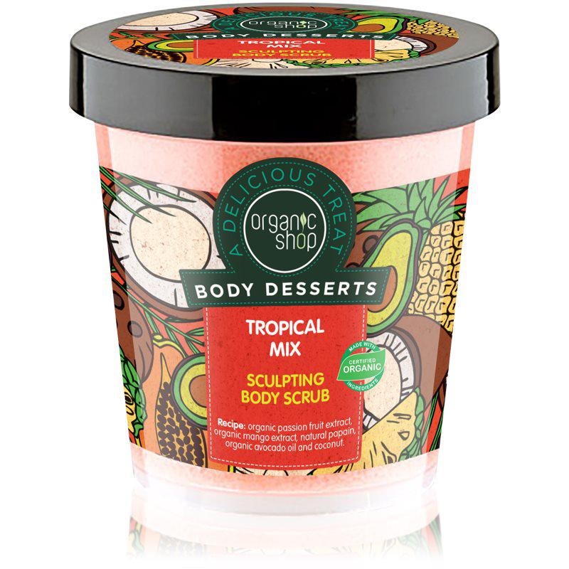 Organic Shop Body Desserts Tropical Mix zoštíhlujúci telový peeling 
