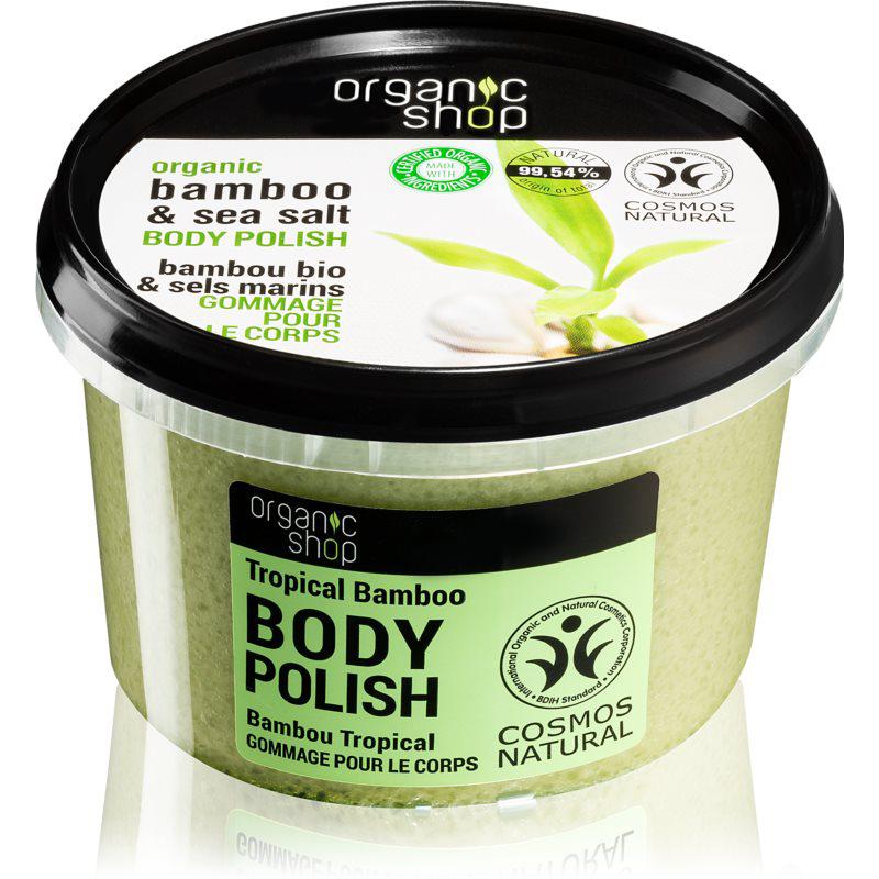 Organic Shop Organic Bamboo & Sea Salt energizujúci telový peeling 