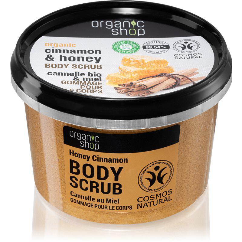 Organic Shop Organic Cinnamon & Honey jemný telový peeling 