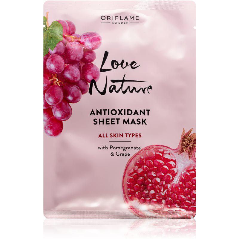 Oriflame Love Nature Antioxidant hydratačná plátienková maska