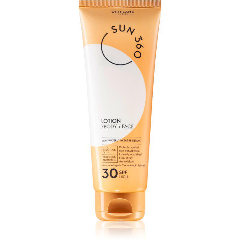 Oriflame Sun 360 opaľovacie mlieko na tvár a telo SPF 30 