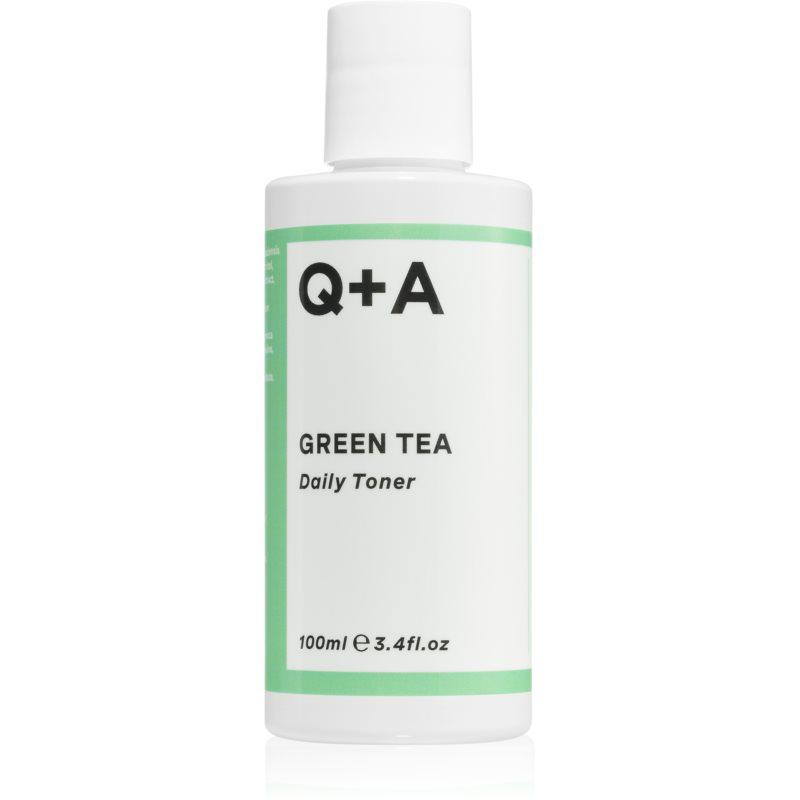 Q+A Green Tea čistiace pleťové tonikum so zeleným čajom 