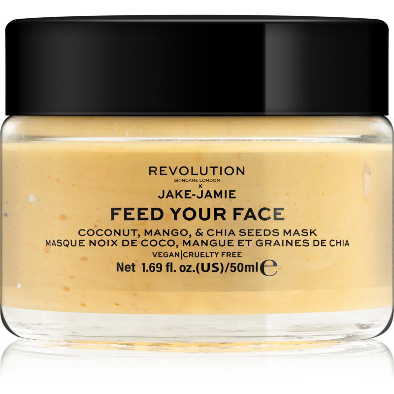 Revolution Skincare X Jake-Jamie Coconut, Mango & Chia Seed rozjasňujúca pleťová maska 