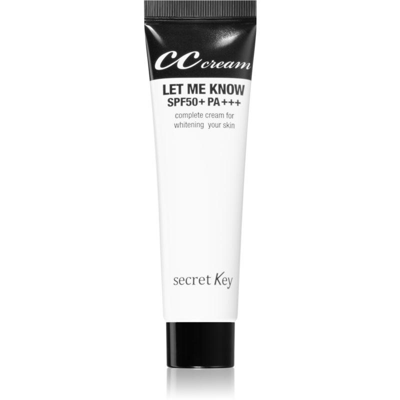 Secret Key Let Me Know CC krém proti začervenaniu pleti SPF 50+ 