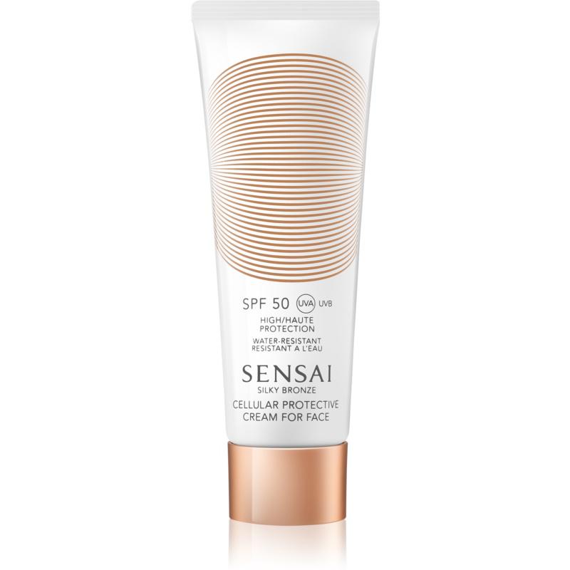 Sensai Silky Bronze Cellular Protective Cream protivráskový krém na opaľovanie SPF 50 