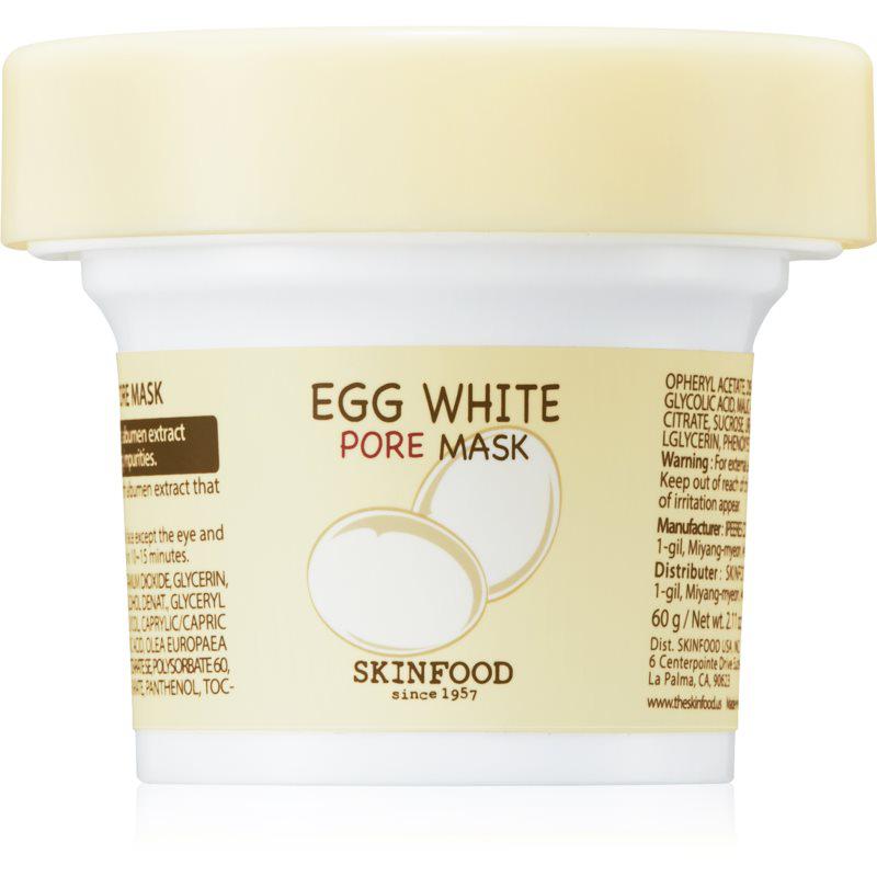 Skinfood Egg White Pore Control čistiaca maska pre redukciu kožného mazu a minimalizáciu pórov 