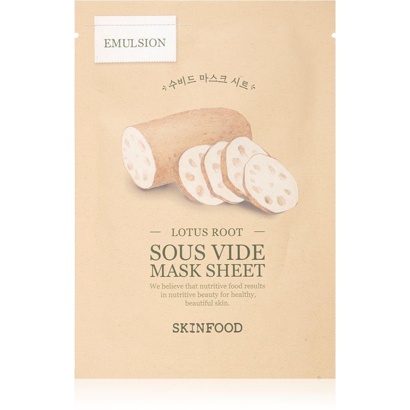 Skinfood Sous Vide Lotus Root plátenná maska pre rozjasnenie a vitalitu pleti 