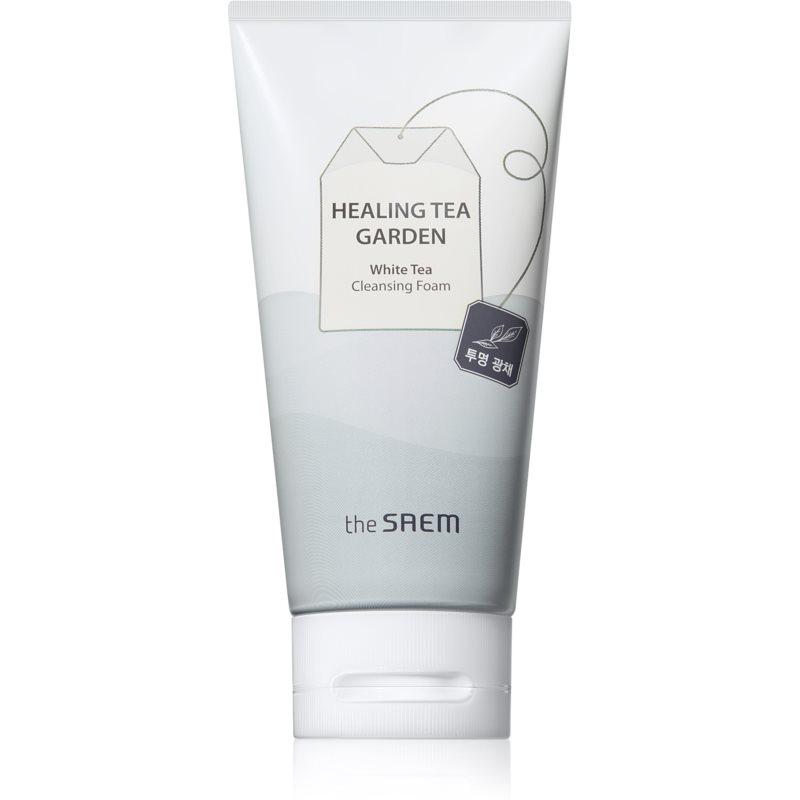 The Saem Healing Tea Garden White Tea hydratačná a upokojujúca čistiaca pena na citlivú pleť pre citlivú pleť 