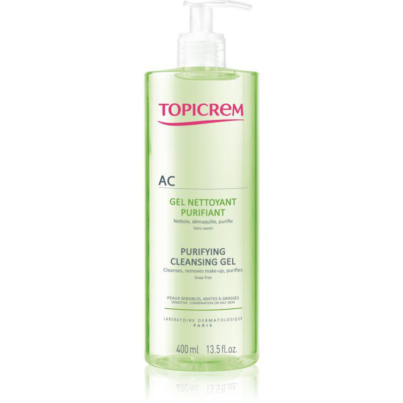 Topicrem AC Purifying Cleansing Gel hĺbkovo čistiaci gél pre mastnú citlivú pleť 