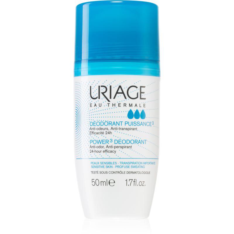 Uriage Hygiène Power3 Deodorant dezodorant roll-on proti bielym a žltým škvrnám 