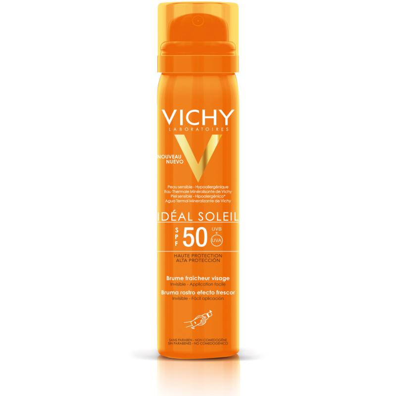 Vichy Capital Soleil osviežujúci opaľovací sprej na tvár SPF 50 