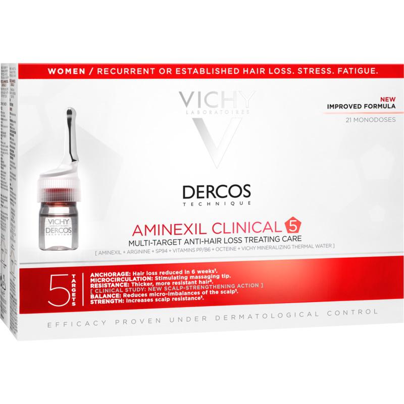 Vichy Dercos Aminexil Clinical 5 cielená starostlivosť proti vypadávaniu vlasov pre ženy 