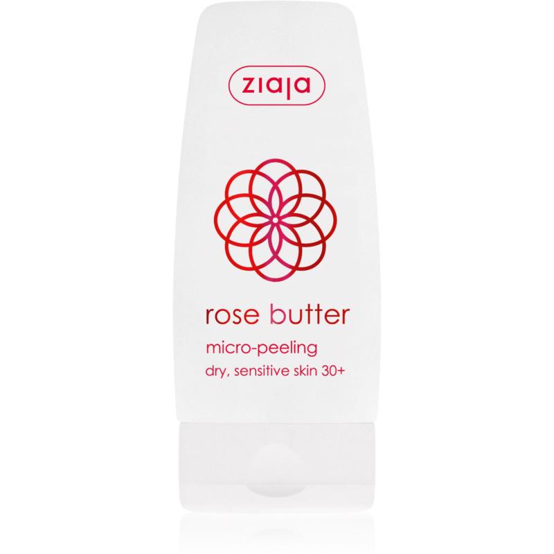 Ziaja Rose Butter telový peeling s mikrogranulkami 30+ 