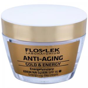 FlosLek Laboratorium Anti-Aging Gold & Energy energizujúci denný krém SPF 15 