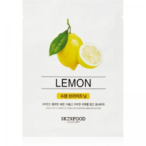 Skinfood Beauty In A Food Lemon plátenná maska pre rozjasnenie a vitalitu pleti 